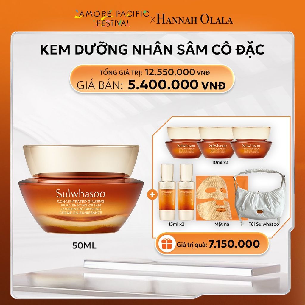 DEAL 3A: KEM DƯỠNG NHÂN SÂM CÔ ĐẶC CONCENTRATED GINSENG REJUVENATING CREAM 50ML
