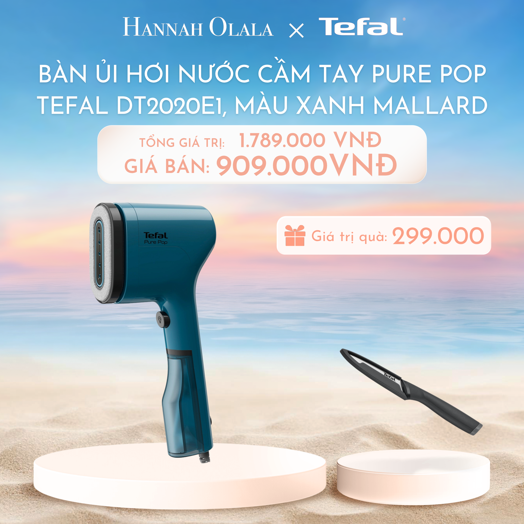 C1025_DEAL 4: BÀN ỦI HƠI NƯỚC CẦM TAY PURE POP TEFAL