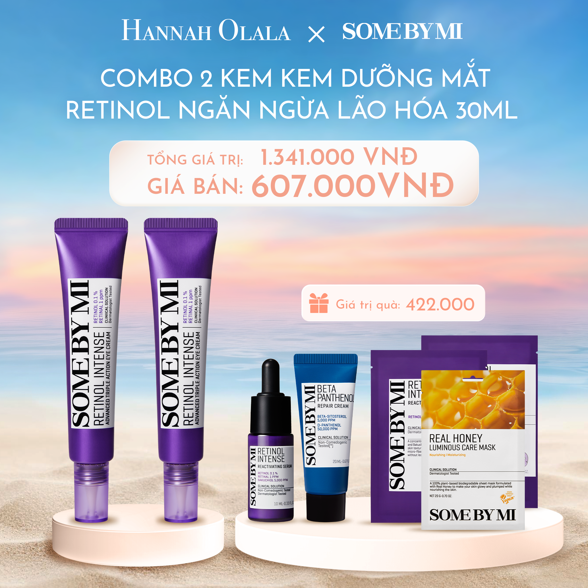 C244_DEAL 4: COMBO 02 PCS KEM DƯỠNG MẮT RETINOL NGĂN NGỪA LÃO HÓA 30ML