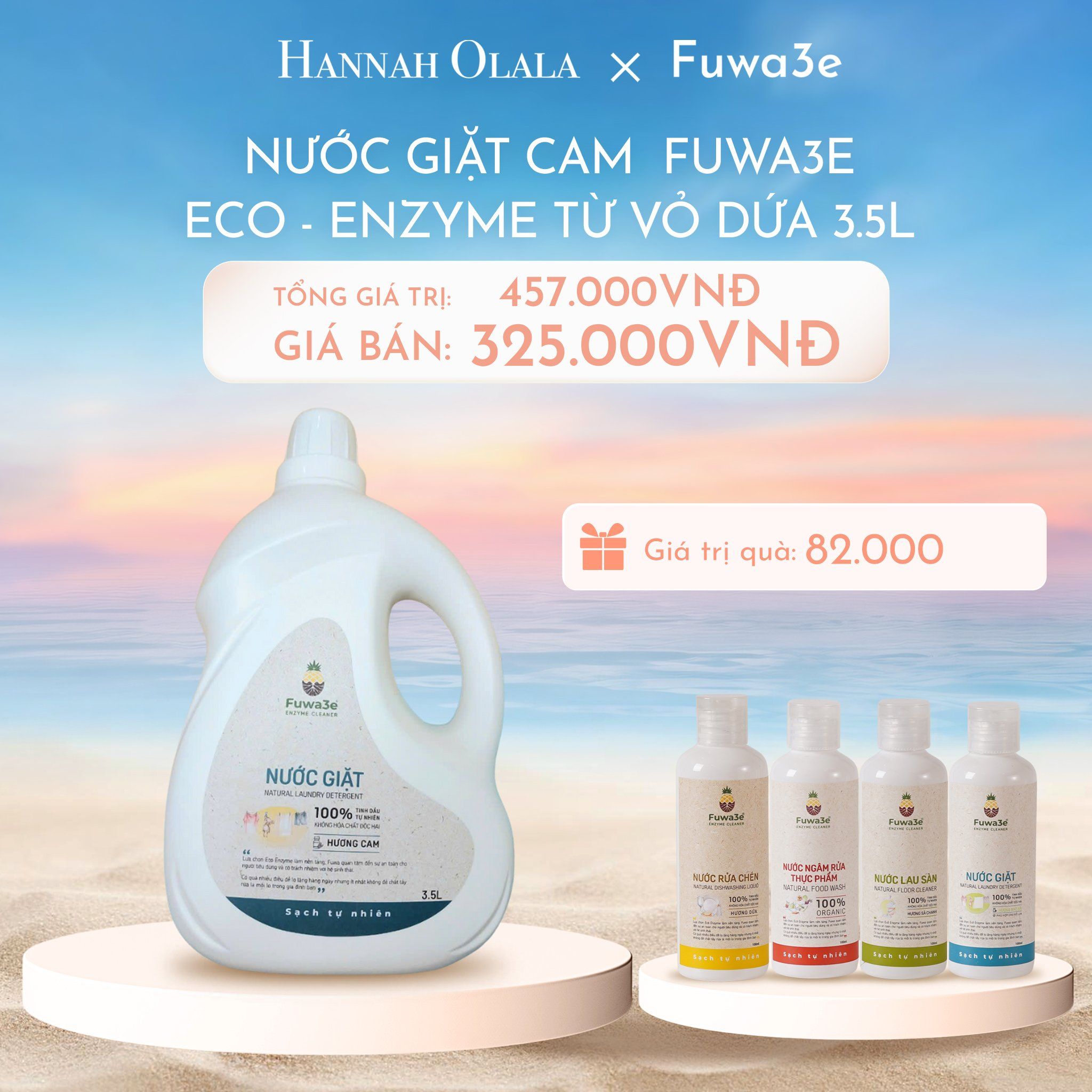 C171_DEAL 4: NƯỚC GIẶT FUWA3E CAM PHÙ HỢP CHO ĐỒ LÓT ĐỒ LỤA VÀ AN TOÀN CHO ĐỒ EM BÉ 3 LÍT 5