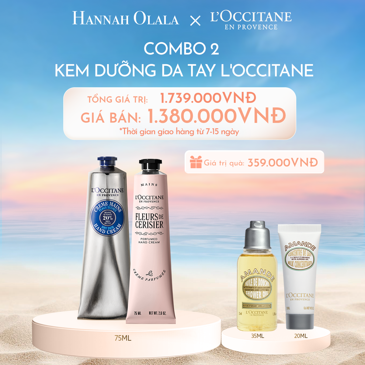 C1110_DEAL 8: COMBO 2 KEM DƯỠNG DA TAY L'OCCITANE