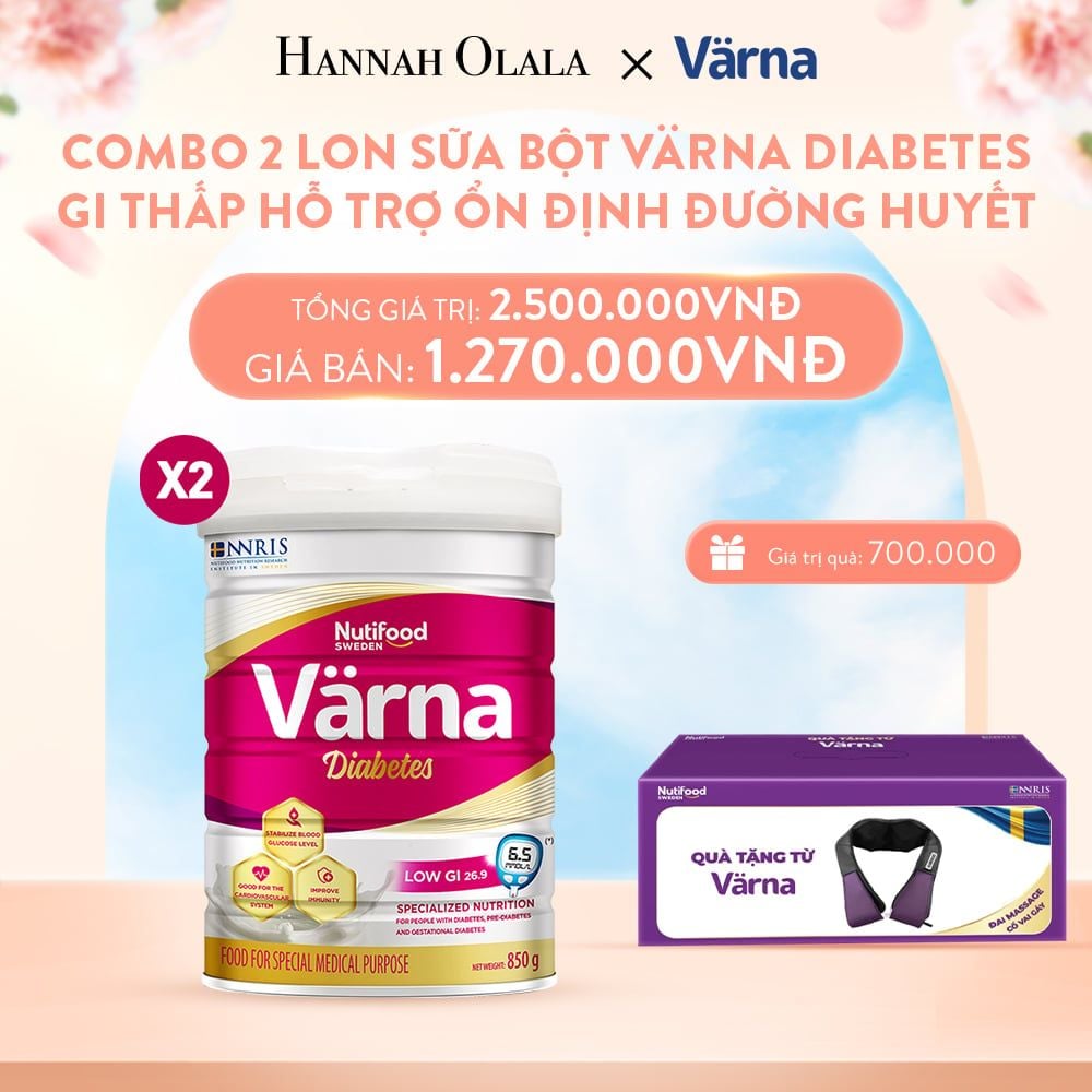 A906_DEAL 9: COMBO 2 LON SỮA BỘT VARNA DIABETES LON 850G - HỖ TRỢ ỔN ĐỊNH ĐƯỜNG HUYẾT