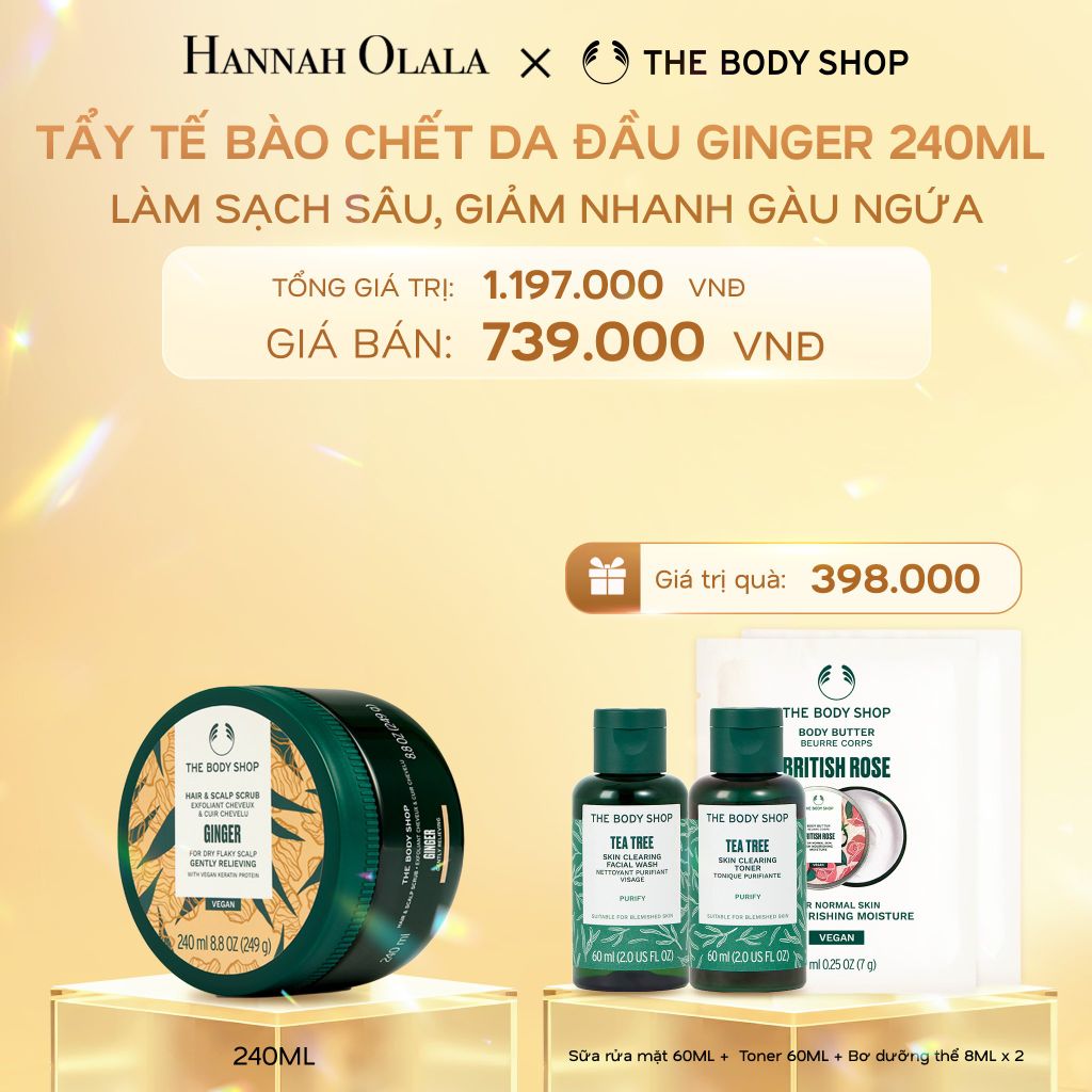 DEAL 9: TẨY TẾ BÀO CHẾT DA ĐẦU ĐÁNH BAY GÀU NGỨA GINGER HAIR SCRUB 240ML