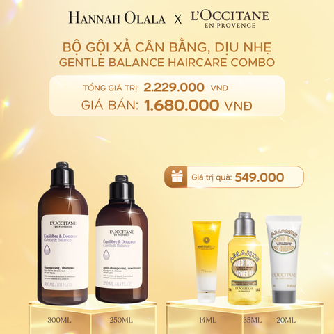 DEAL 8: COMBO GỘI XẢ CÂN BẰNG DỊU NHẸ DÀNH CHO MỌI DA ĐẦU 250ML VÀ 300ML