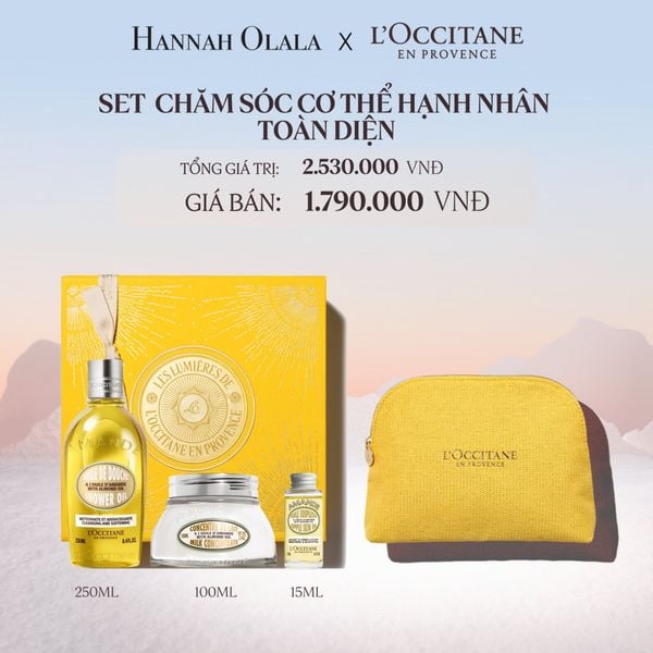 DEAL 13: SET CHĂM SÓC CƠ THỂ HẠNH NHÂN TOÀN DIỆN