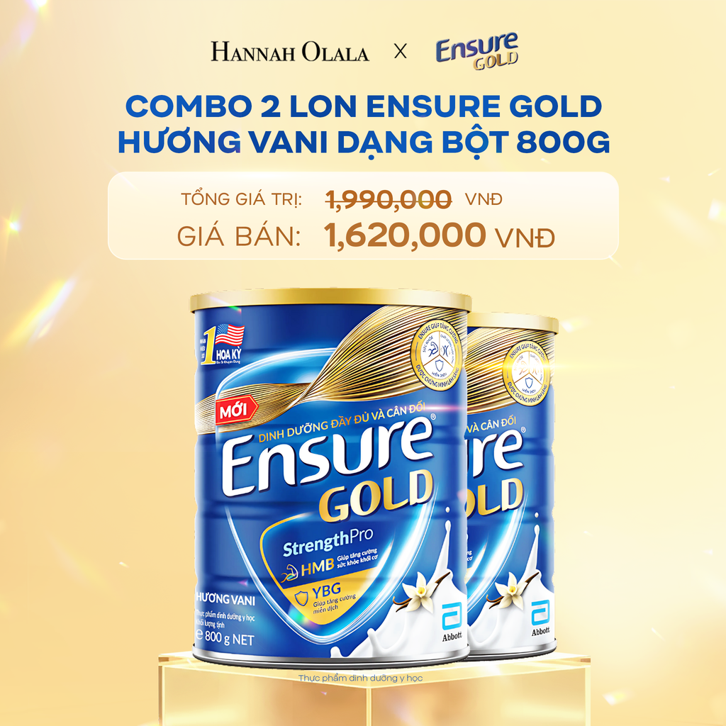 DEAL 4: COMBO 2 LON ENSURE GOLD DẠNG BỘT 800G (VANI)