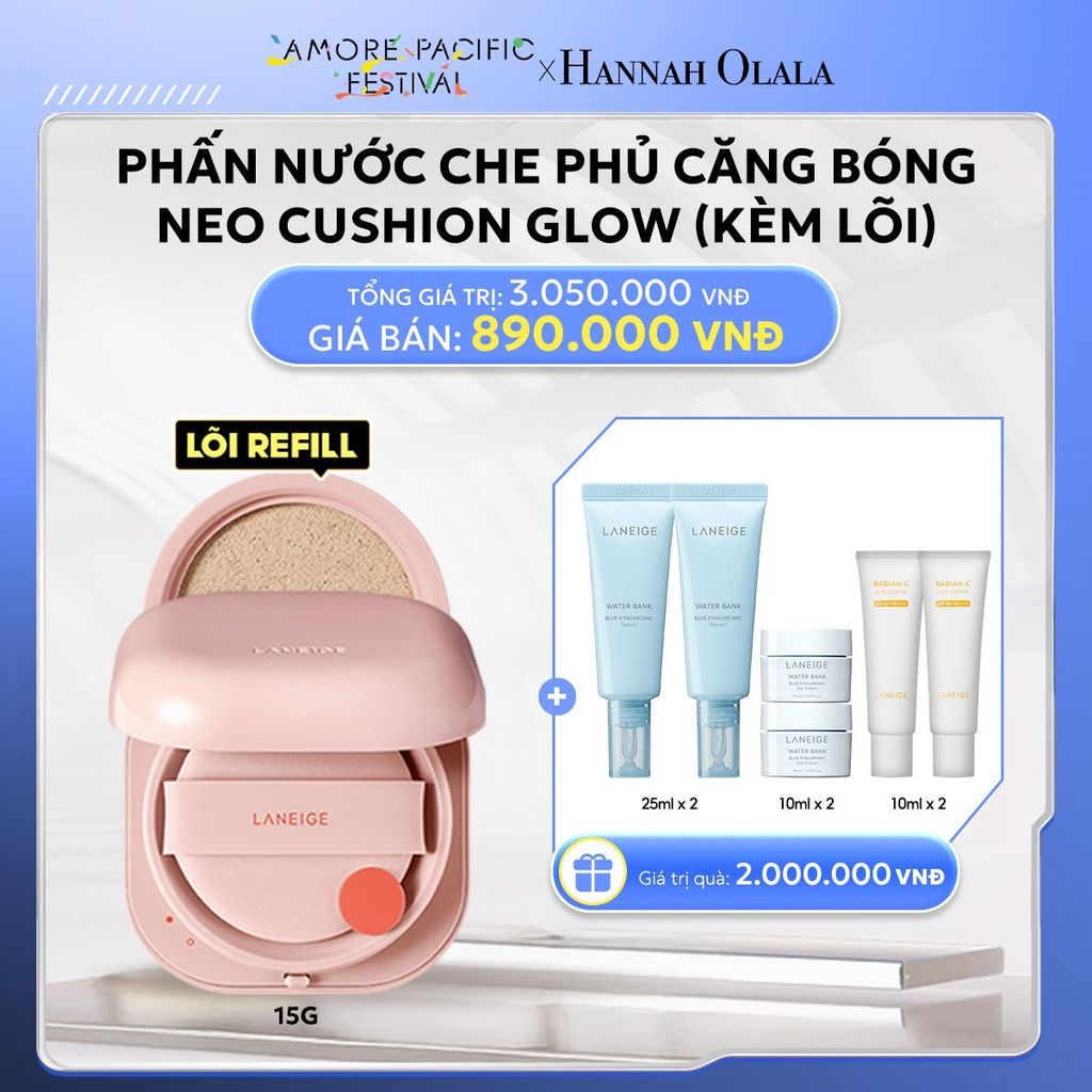 DEAL 9B: PHẤN NƯỚC CHO LỚP NỀN CĂNG BÓNG NEO CUSHION GLOW (KÈM LÕI) CHỌN MÀU