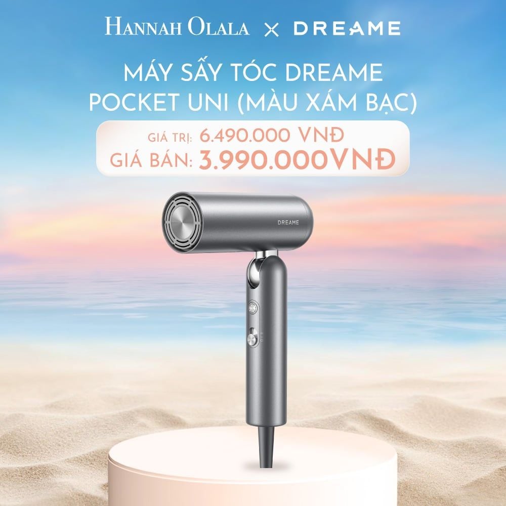 C430_DEAL 8: MÁY SẤY TÓC DREAME POCKET UNI - BẢN QUỐC TẾ - BẢO HÀNH 24 THÁNG