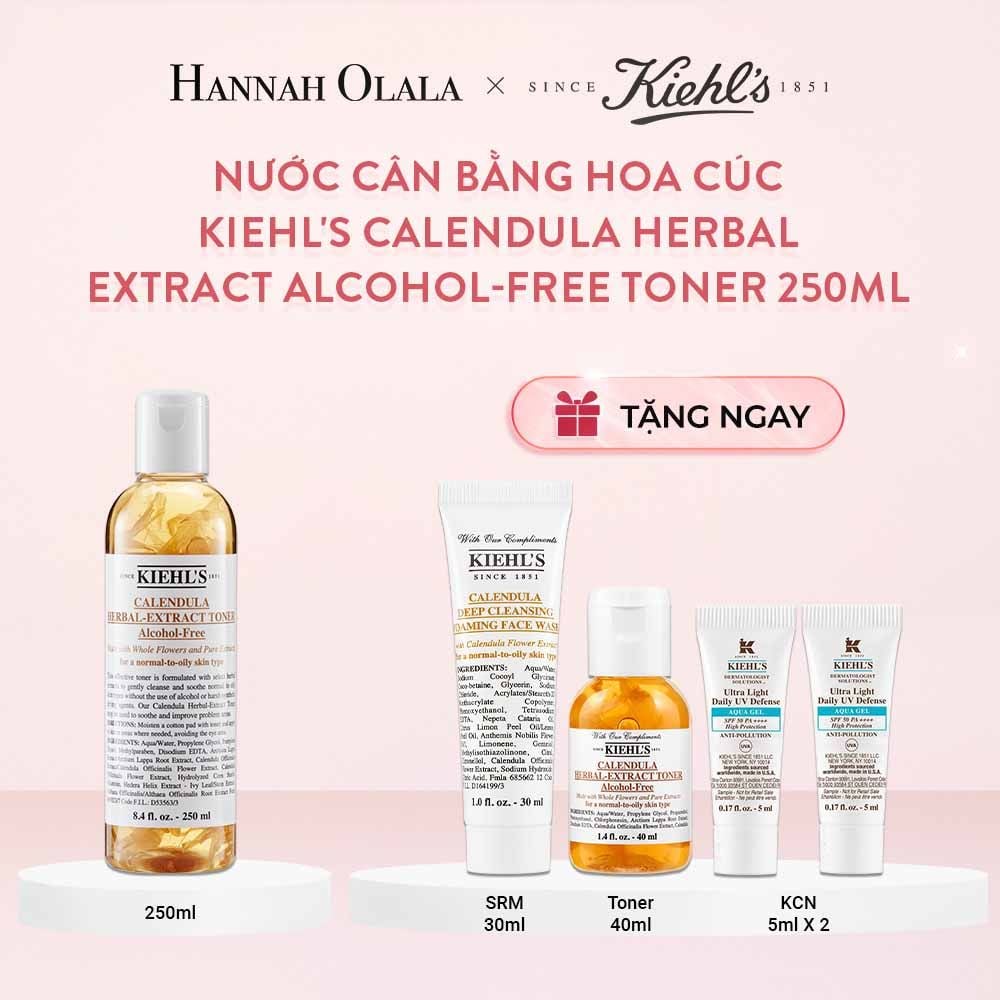 E342_DEAL 14: NƯỚC CÂN BẰNG HOA CÚC KIEHL'S CALENDULA HERBAL EXTRACT ALCOHOL-FREE TONER 250ML