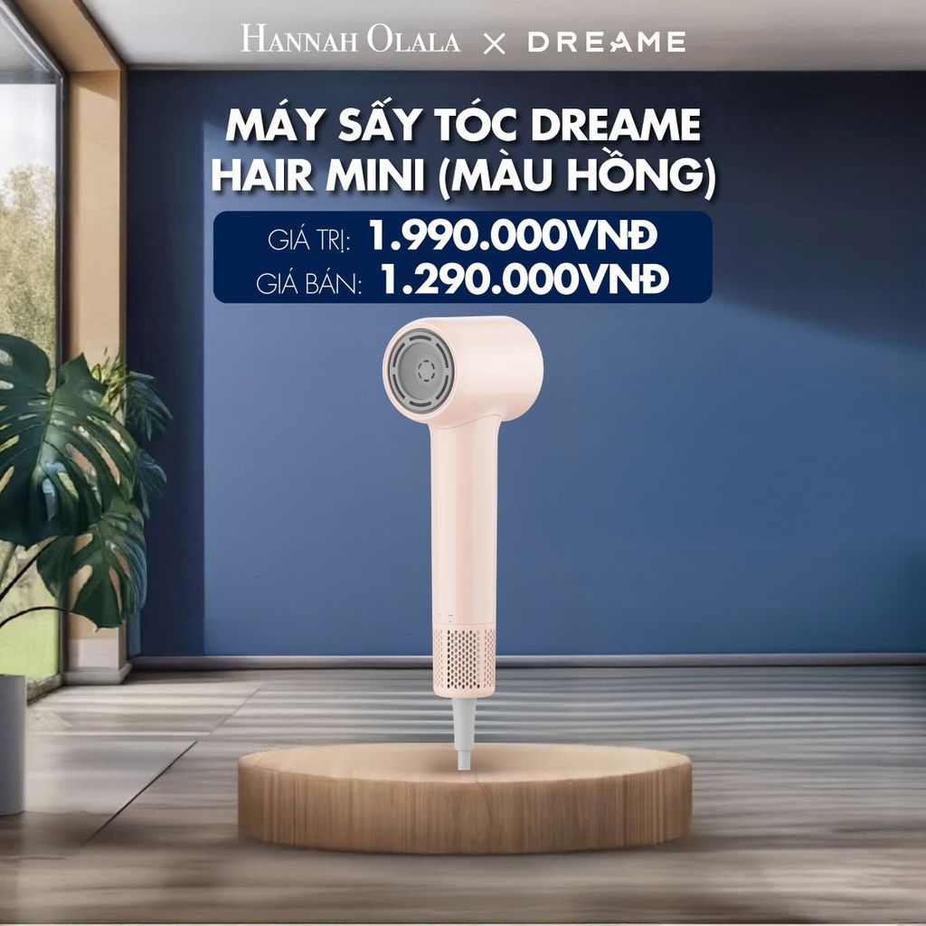 M15_DEAL 9: MÁY SẤY TÓC DREAME HAIR MINI - BẢN QUỐC TẾ - BẢO HÀNH 24 THÁNG