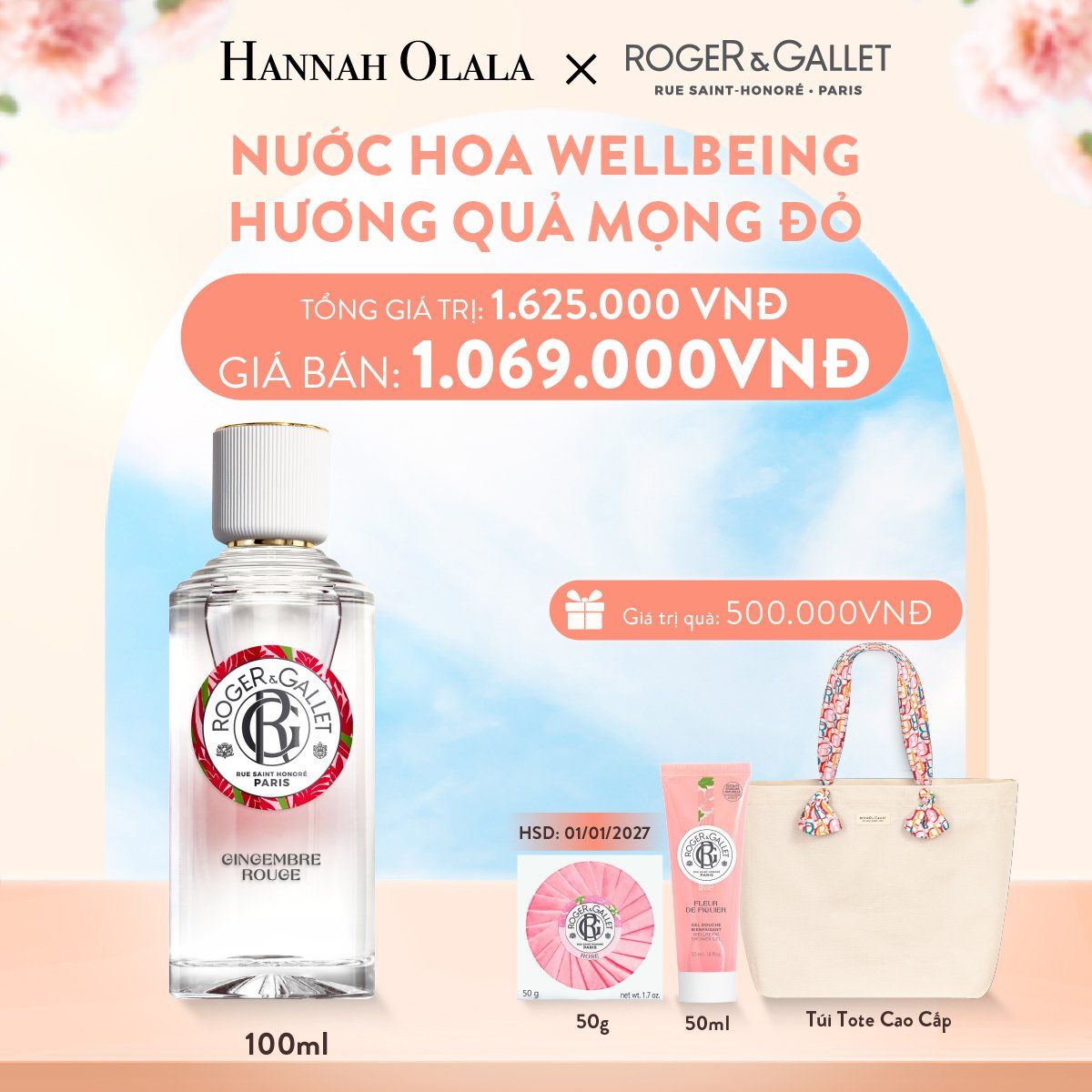 A685_DEAL 3: NƯỚC HOA WELLBEING ROGER&GALLET 100ML