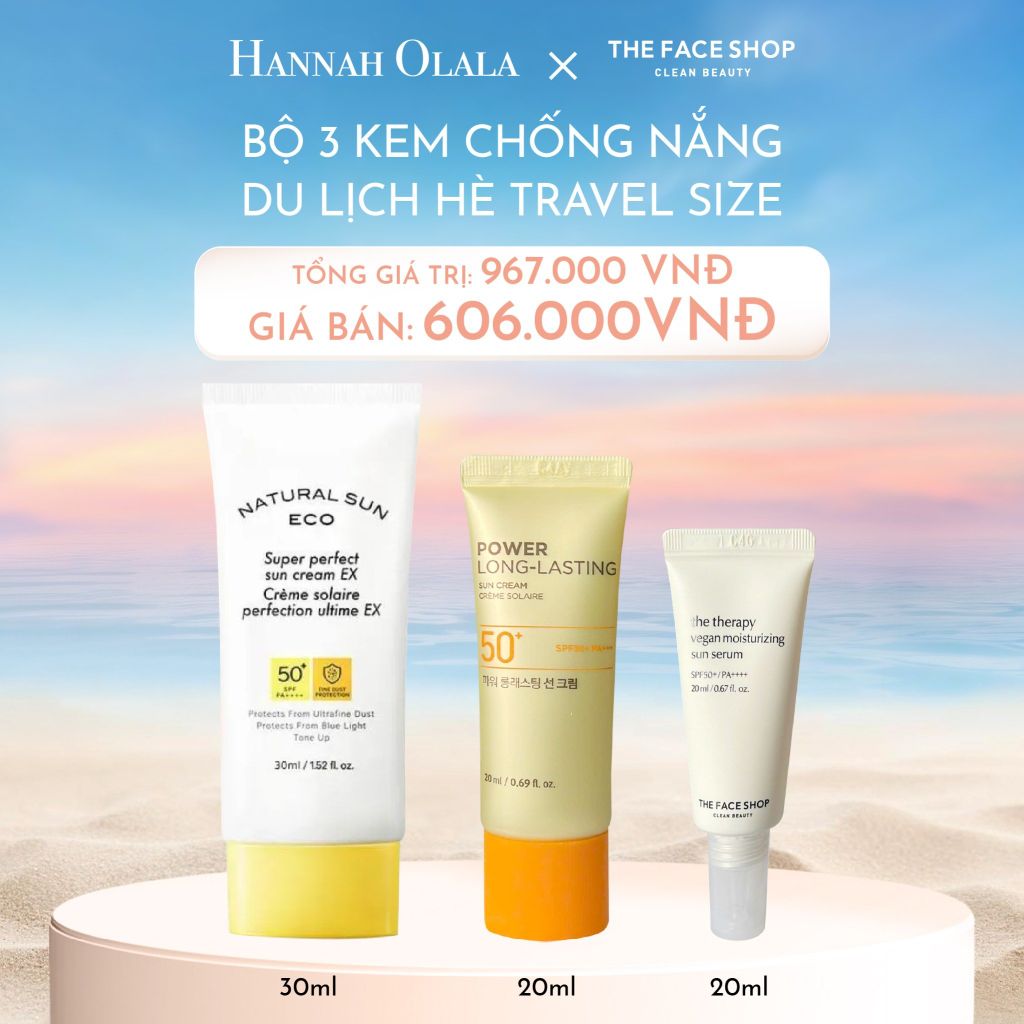 C369_DEAL 3: BỘ 3 KEM CHỐNG NẮNG DU LỊCH HÈ TRAVEL SIZE