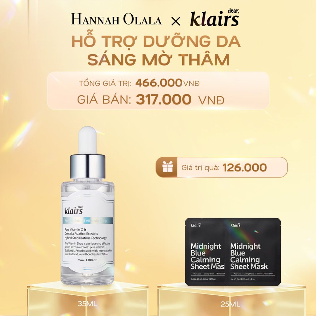 DEAL 8: DEAR, KLAIRS TINH CHẤT FRESHLY JUICED VITAMIN DROP 35ML (IP04)
