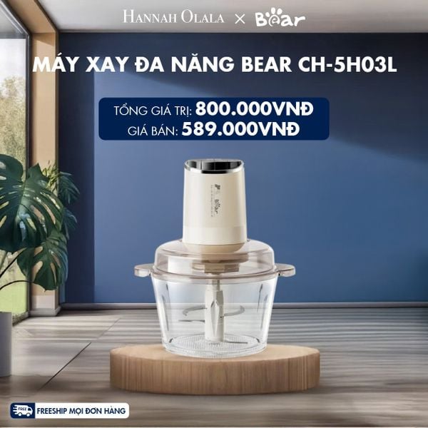 M224_DEAL 18: MÁY XAY ĐA NĂNG BEAR CH-5H03L CÔNG SUẤT 300W DUNG TÍCH 2L