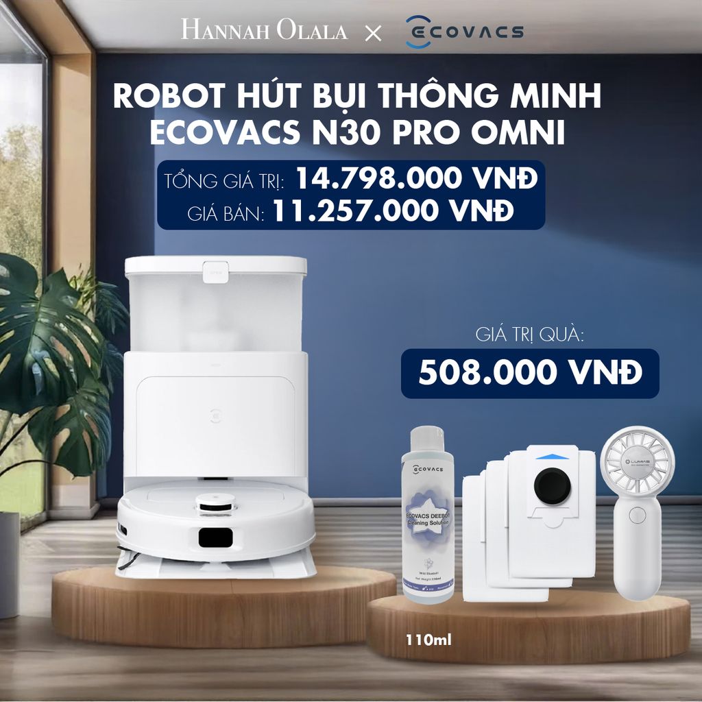 M87_DEAL 5: ROBOT HÚT BỤI THÔNG MINH ECOVACS N30 PRO OMNI