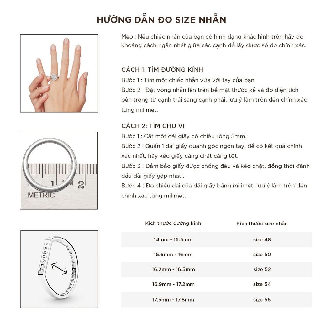 A41_DEAL 34: NHẪN PANDORA MẠ VÀNG 14K NÚT THẮT VÔ CỰC