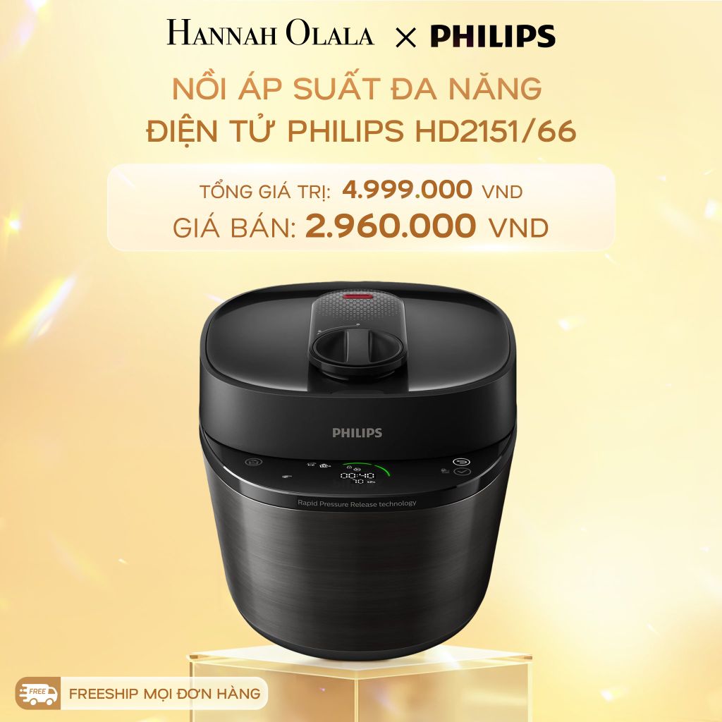 DEAL 24: NỒI ÁP SUẤT ĐA NĂNG ĐIỆN TỬ PHILIPS HD2151/66