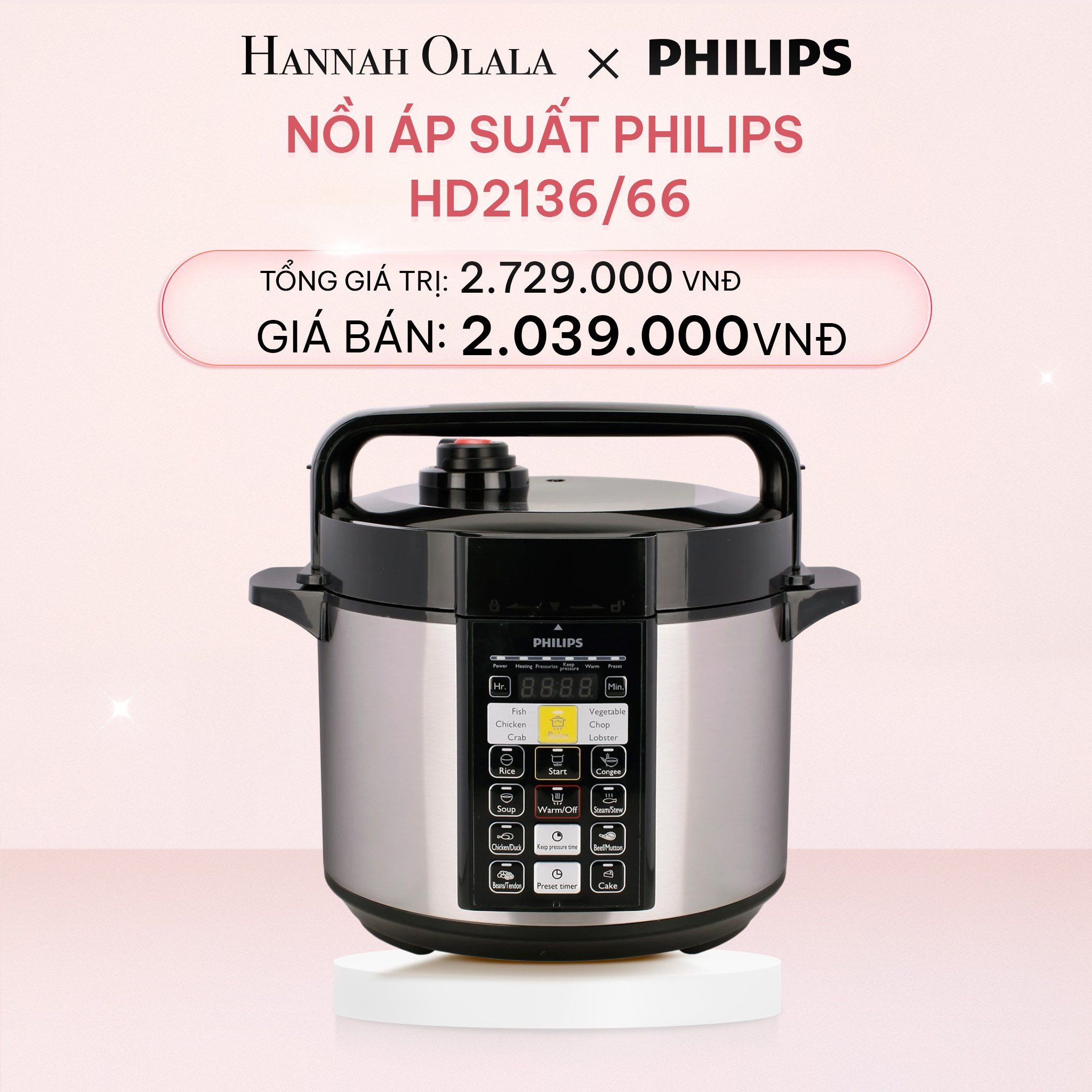 E789_DEAL 13: NỒI ÁP SUẤT PHILIPS HD2136/66