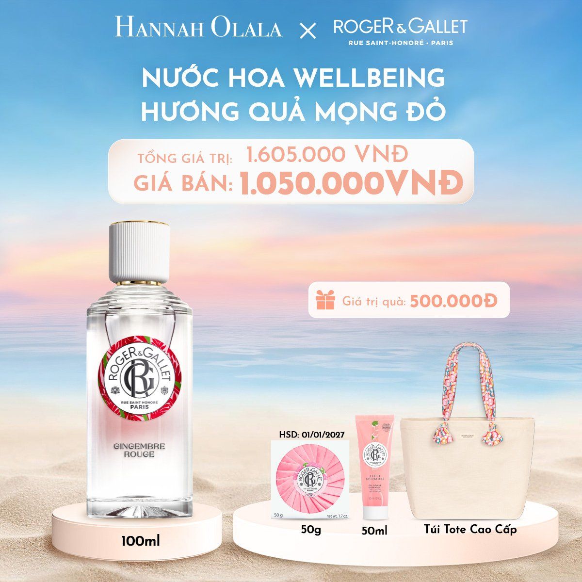 C13_DEAL 3: NƯỚC HOA WELLBEING ROGER&GALLET 100ML