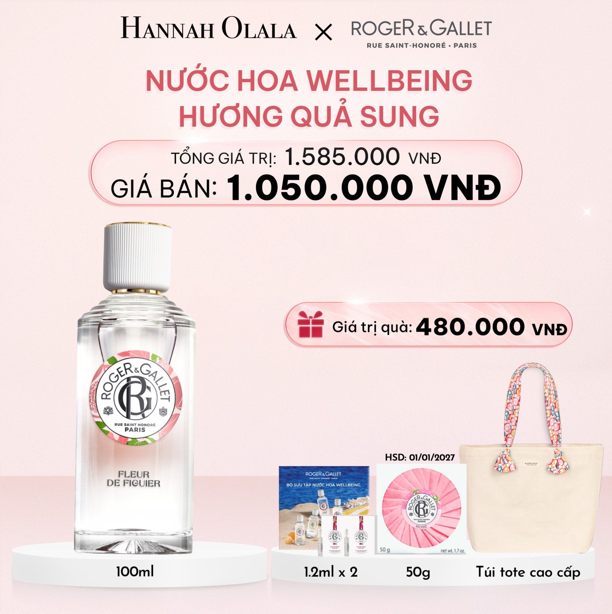 E934_DEAL 2: NƯỚC HOA WELLBEING ROGER&GALLET 100ML