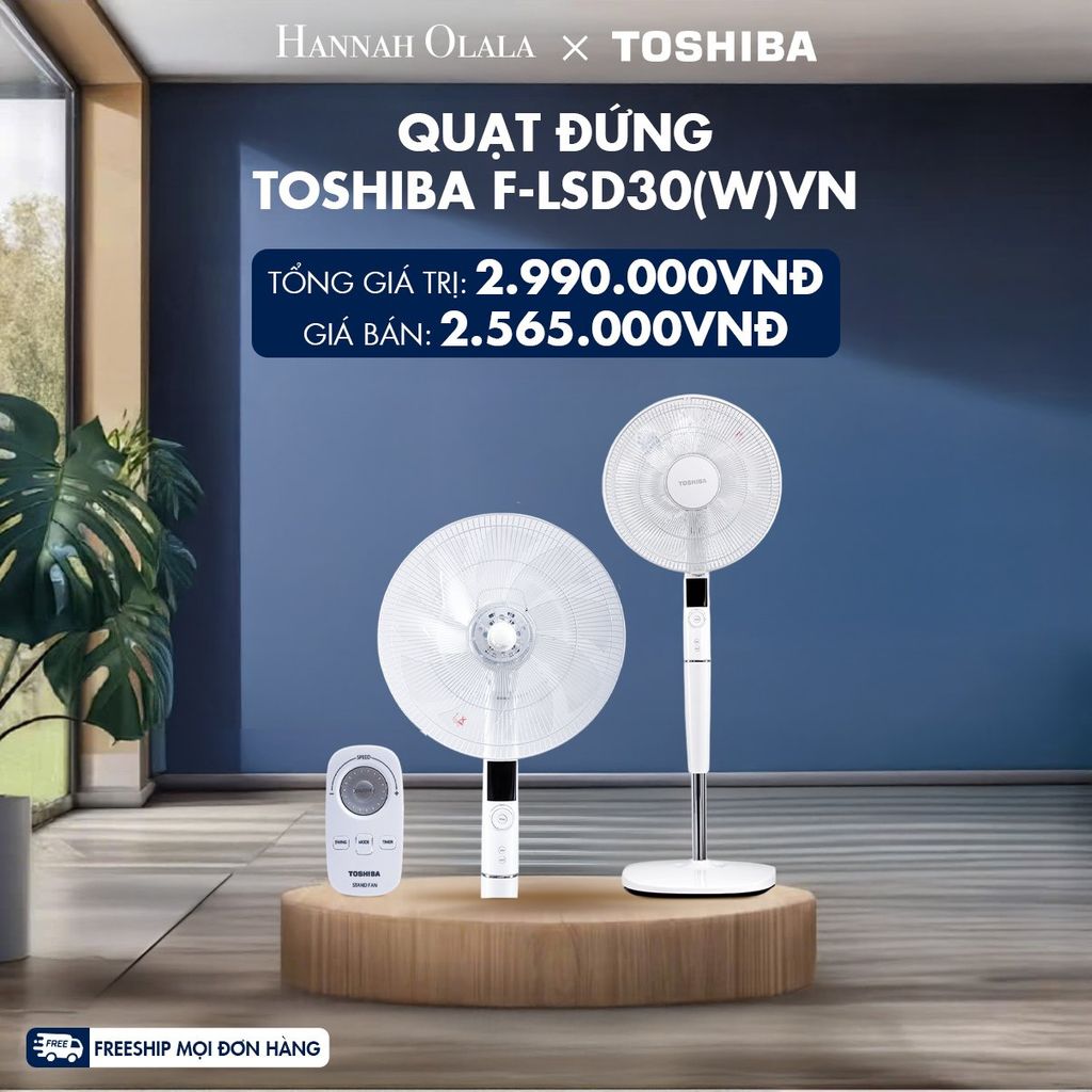 M145_DEAL 1: QUẠT ĐỨNG TOSHIBA F-LSD30(W)VN