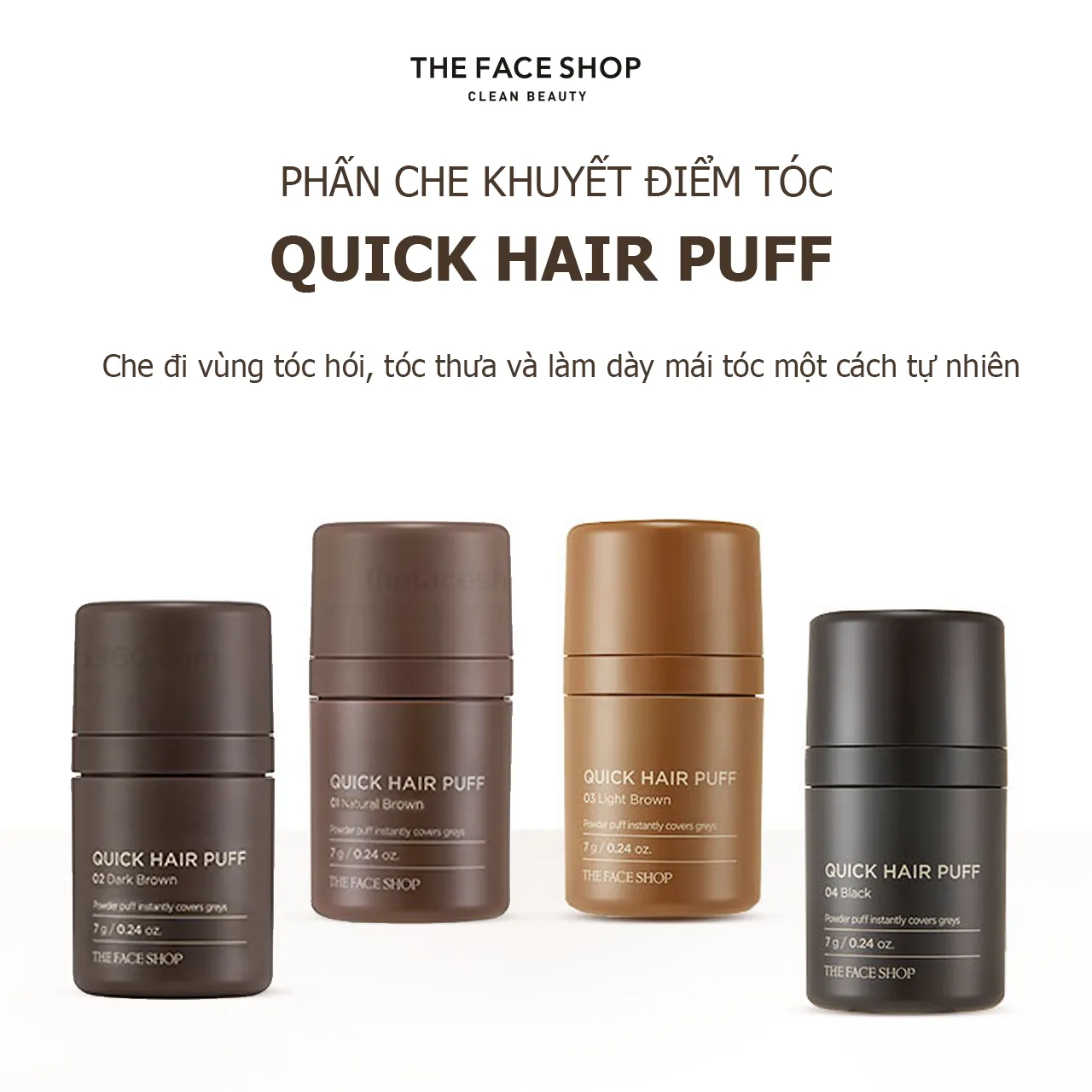 C132_DEAL 3: PHẤN CHE KHUYẾT ĐIỂM TÓC QUICK HAIR PUFF 7G
