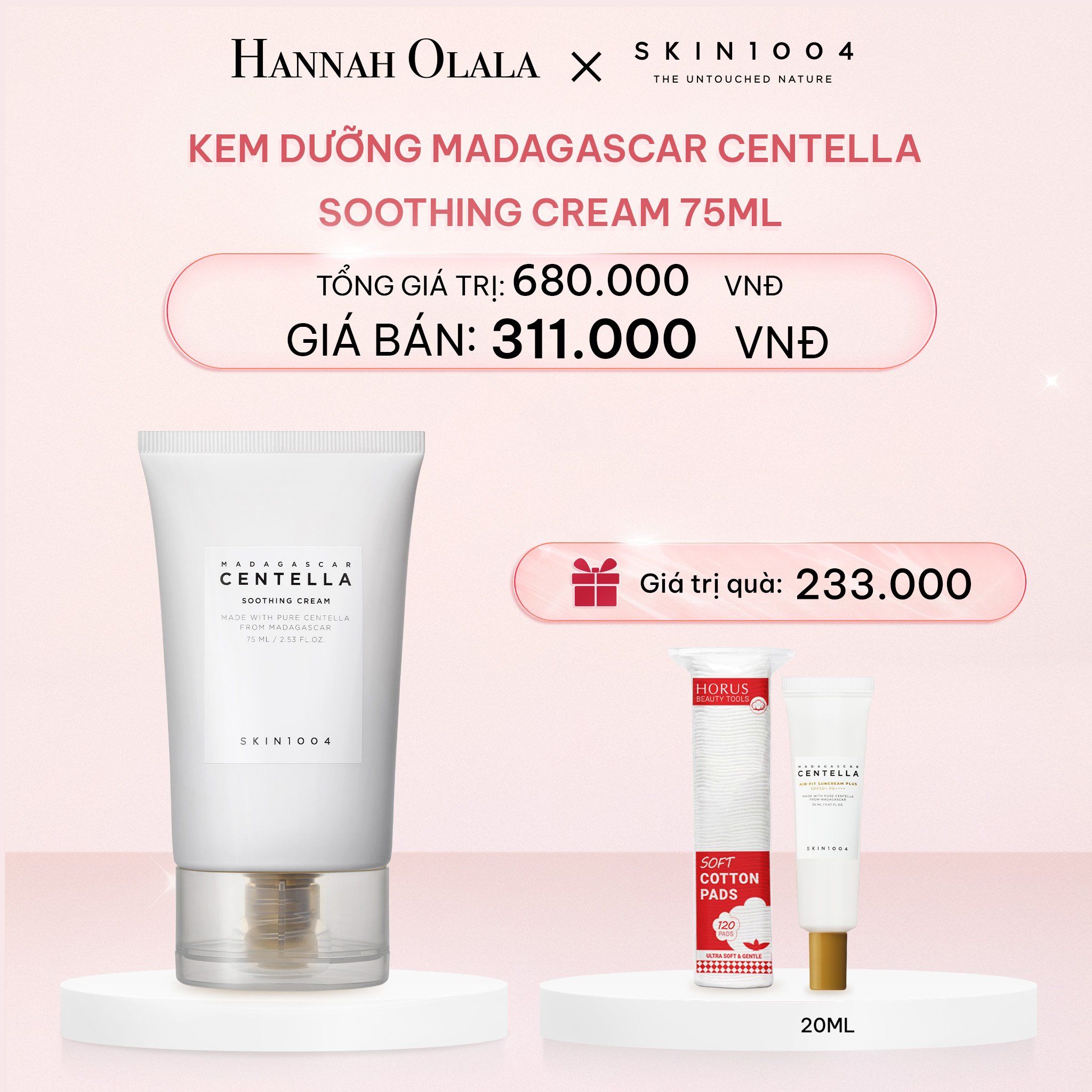 E368_DEAL 3: KEM DƯỠNG MADAGASCAR CENTELLA SOOTHING CREAM 75ML