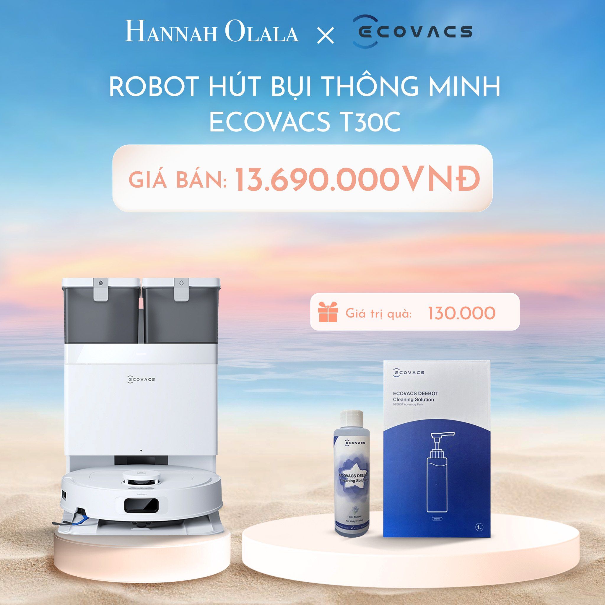 C561_DEAL 4: ROBOT HÚT BỤI THÔNG MINH ECOVACS T30C