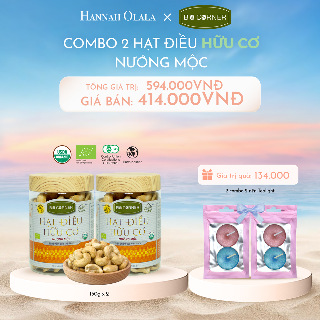 C1044_DEAL 5: COMBO 2 HẠT ĐIỀU NƯỚNG MỘC (150G)