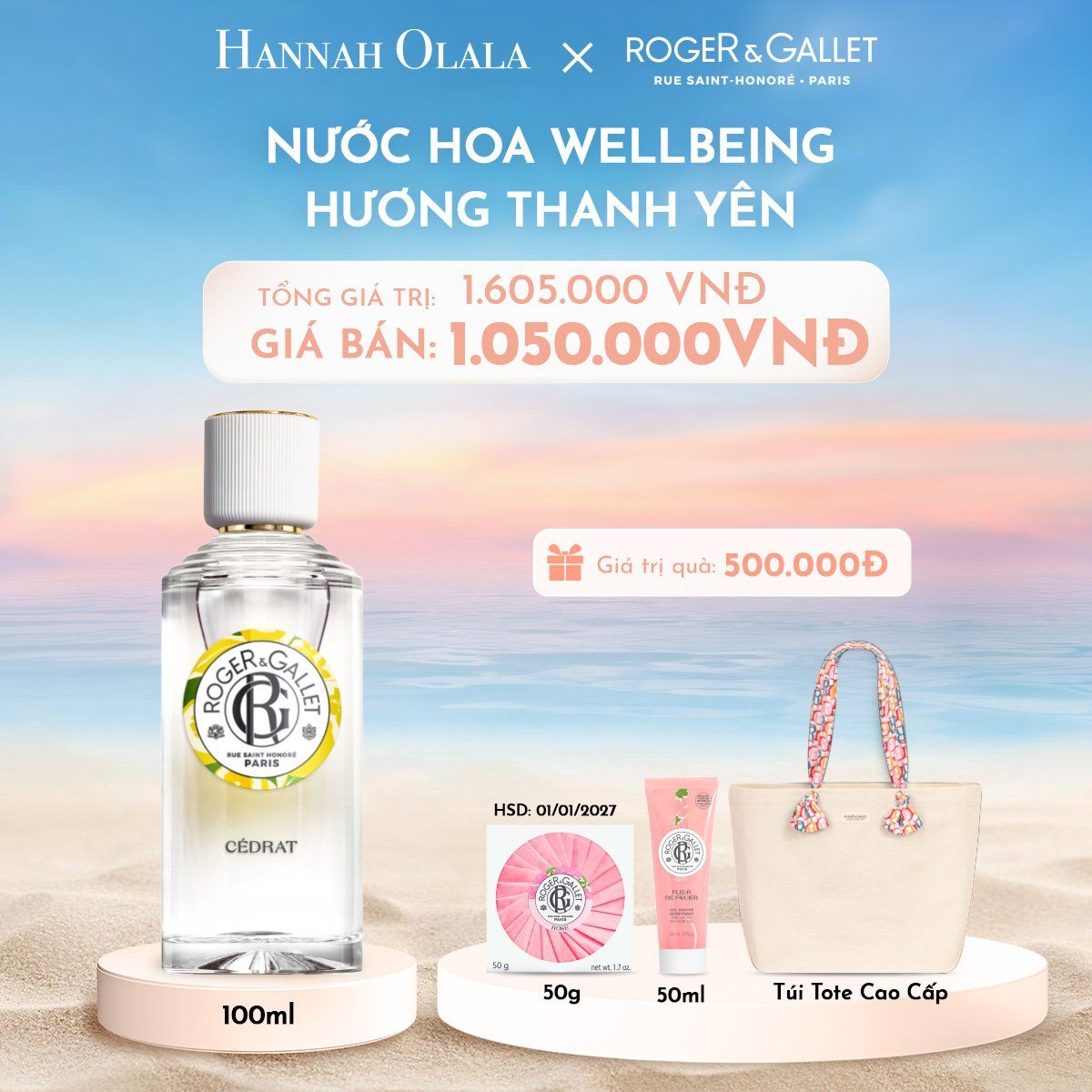 C13_DEAL 3: NƯỚC HOA WELLBEING ROGER&GALLET 100ML
