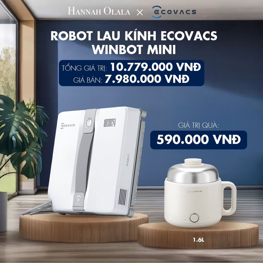M32_DEAL 8: ROBOT LAU KÍNH ECOVACS WINBOT MINI