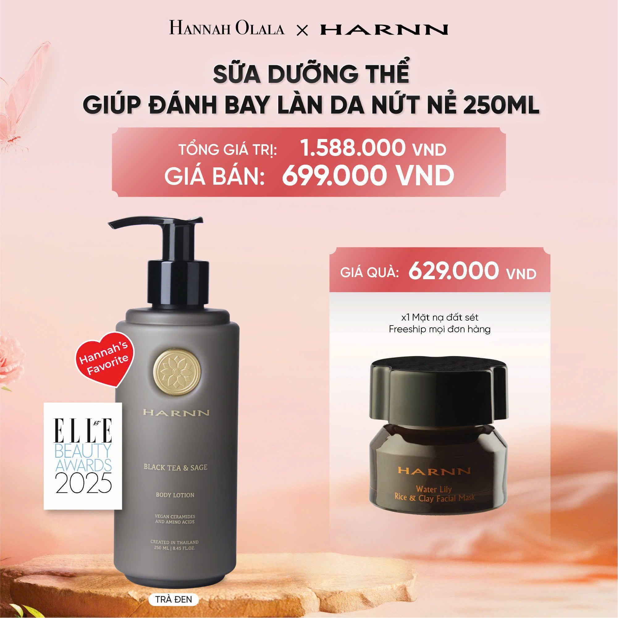 DEAL 4: BODY LOTION - SỮA DƯỠNG THỂ HARNN GIÚP ĐÁNH BAY LÀN DA NỨT NẺ 250ML