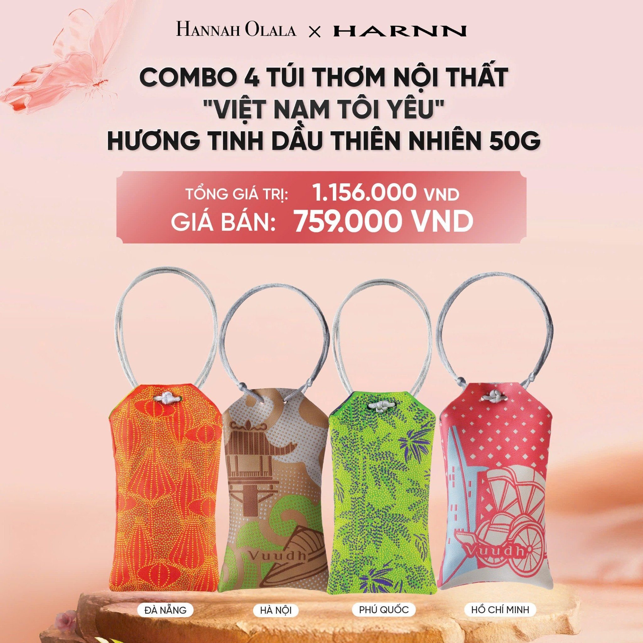 DEAL 17: COMBO 4 TÚI THƠM NỘI THẤT