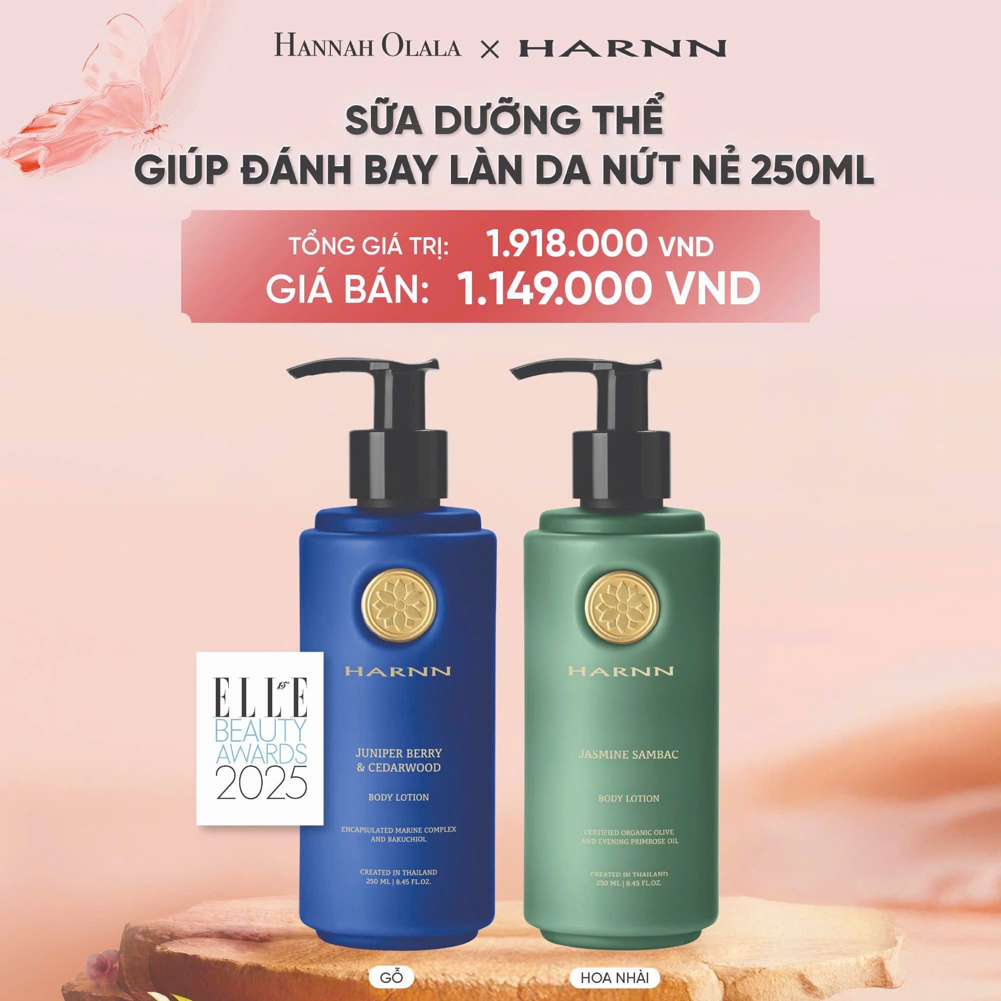 E45_DEAL 5A: BODY LOTION - SỮA DƯỠNG THỂ HARNN GIÚP ĐÁNH BAY LÀN DA NỨT NẺ 250ML