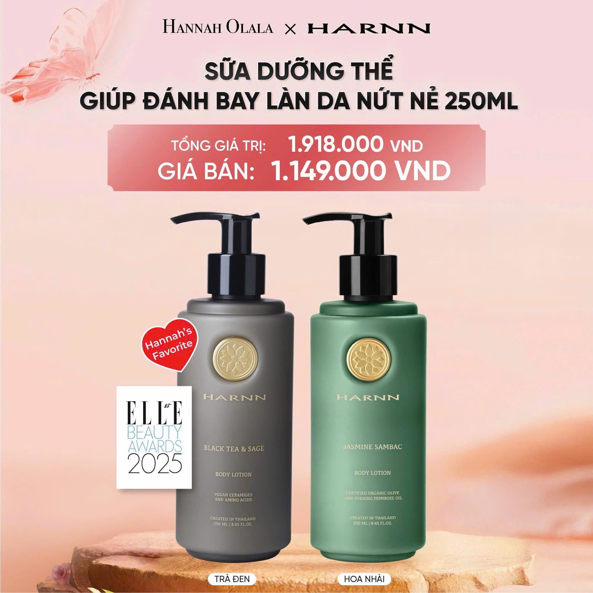 E45_DEAL 5A: BODY LOTION - SỮA DƯỠNG THỂ HARNN GIÚP ĐÁNH BAY LÀN DA NỨT NẺ 250ML