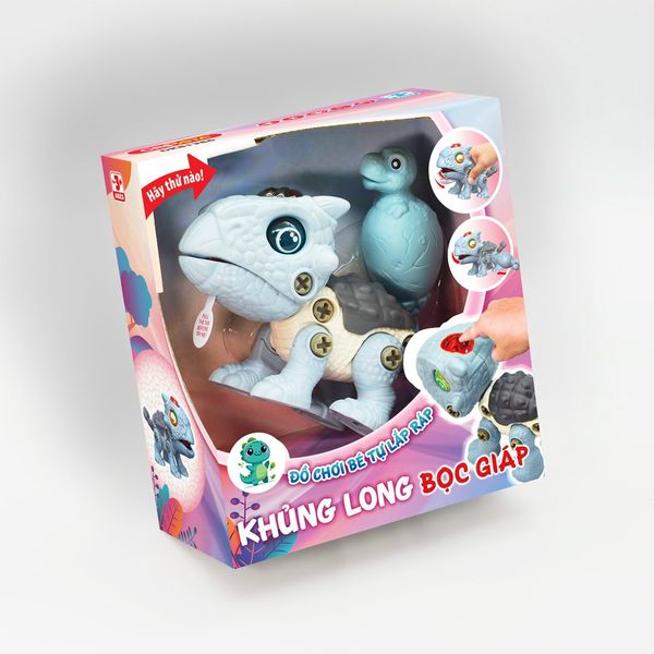 Đồ chơi Bé tự lắp ráp - Khủng long bọc giáp,DK81386