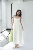 Đầm midi hai dây - Trắng - D0713