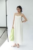 Đầm midi hai dây - Trắng - D0713