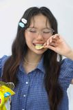 Áo sơ mi kiểu nhún ngực - Xanh - T1116