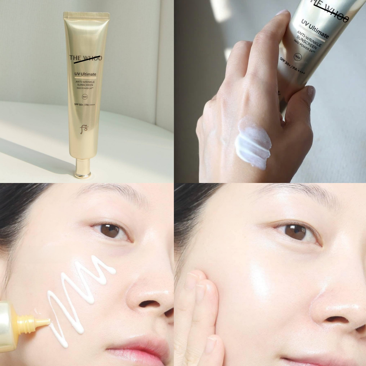 Kem Chống Nắng The Whoo UV Ultimate Anti Wrinkle Sunscreen Special Set SPF50+ PA++++ (3 món)