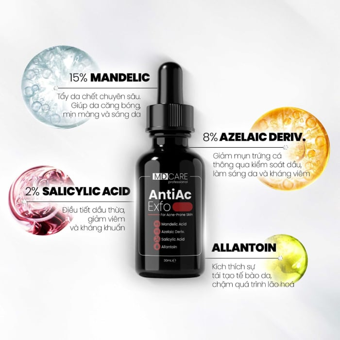Tẩy Da Chết MD CARE Kiểm Soát Dầu Mụn, Giảm Viêm MD CARE AntiAC Exfo