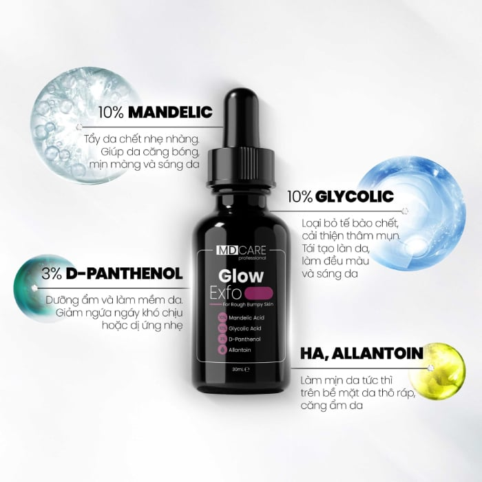 Tẩy Da Chết MD CARE Làm Sáng, Mờ Thâm, Đều Màu Da MD CARE Glow Exfo