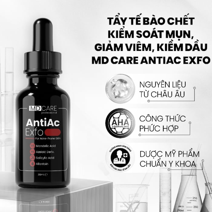 Tẩy Da Chết MD CARE Kiểm Soát Dầu Mụn, Giảm Viêm MD CARE AntiAC Exfo