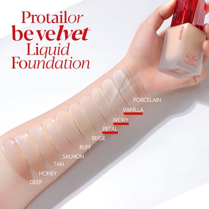 Kem Nền Che Phủ Tốt Espoir Pro Tailor Foundation Be Velvet SPF22 PA++ 30g