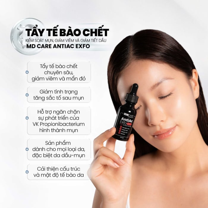 Tẩy Da Chết MD CARE Kiểm Soát Dầu Mụn, Giảm Viêm MD CARE AntiAC Exfo