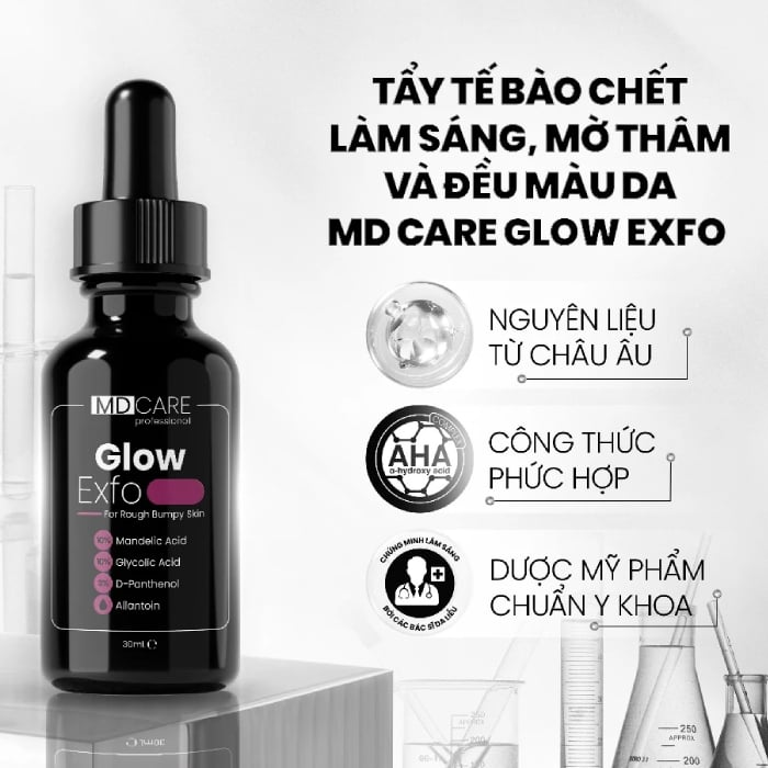 Tẩy Da Chết MD CARE Làm Sáng, Mờ Thâm, Đều Màu Da MD CARE Glow Exfo