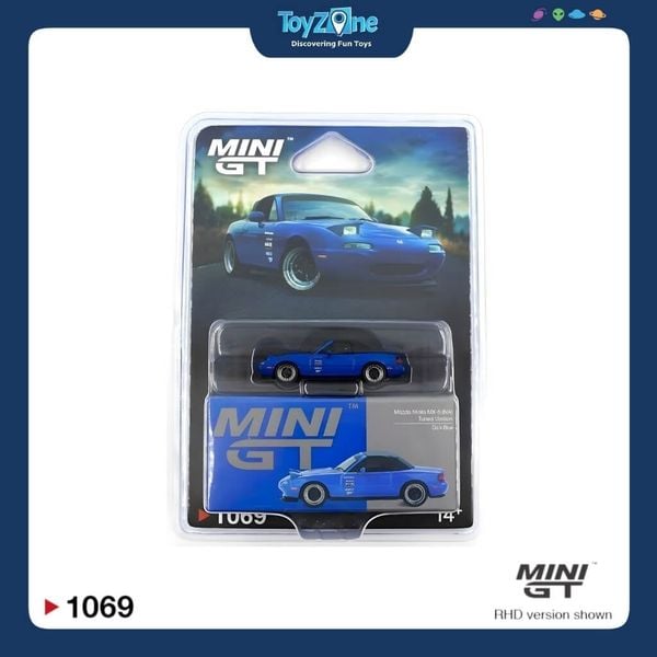 Mini GT 1:64 Mazda MX-5 Miata (NA) Tuned &ndash; Blu Scuro #1069 &ndash; Modello 2025