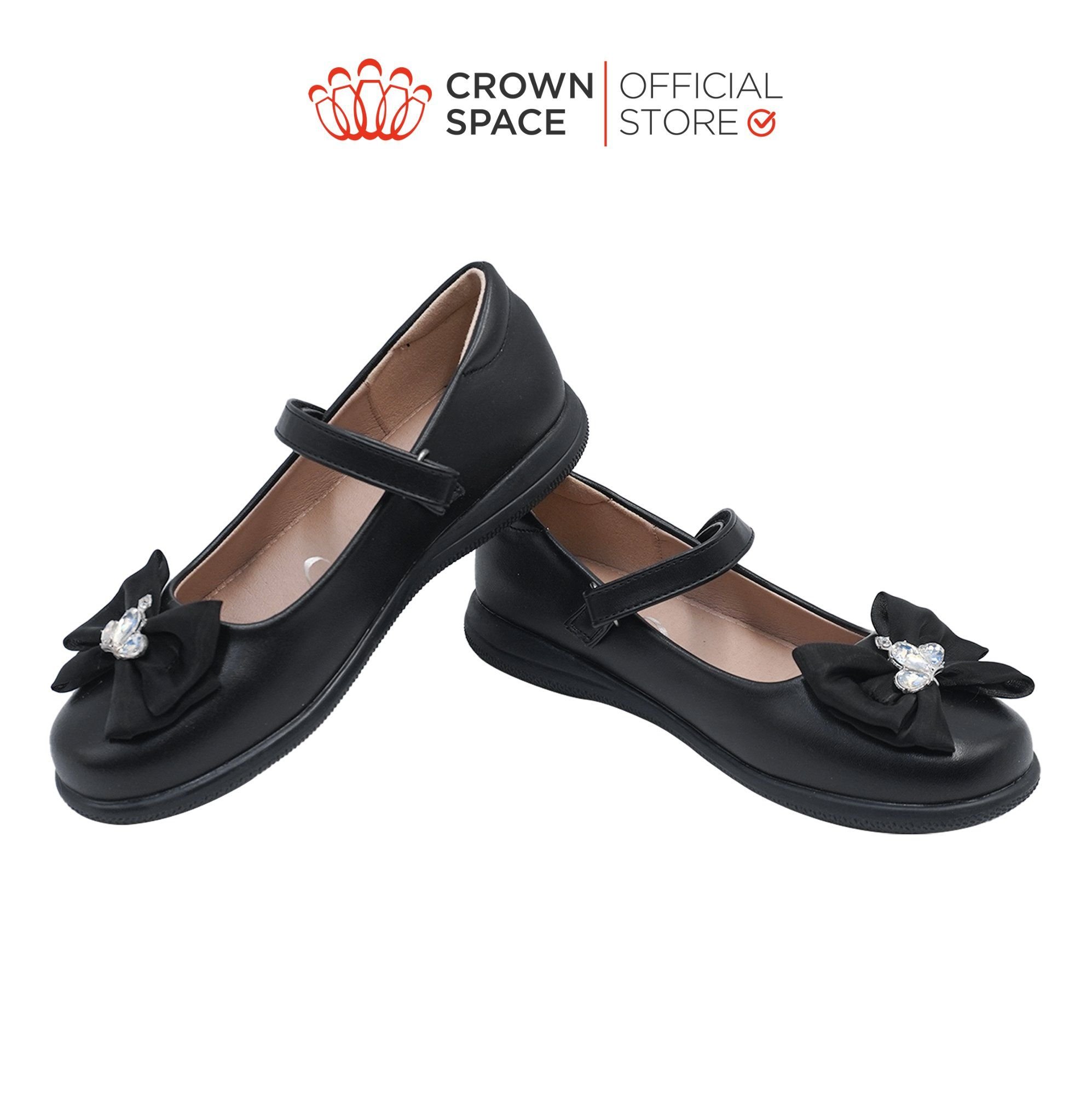 Giày Đi Học School Shoes Bé Gái Công Chúa Cao Cấp, Êm Nhẹ, Thời Trang | Crown Space CRUK3088