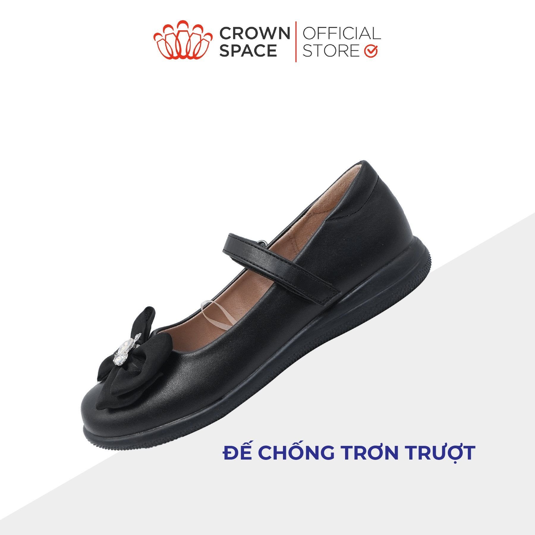 Giày Đi Học School Shoes Bé Gái Công Chúa Cao Cấp, Êm Nhẹ, Thời Trang | Crown Space CRUK3088