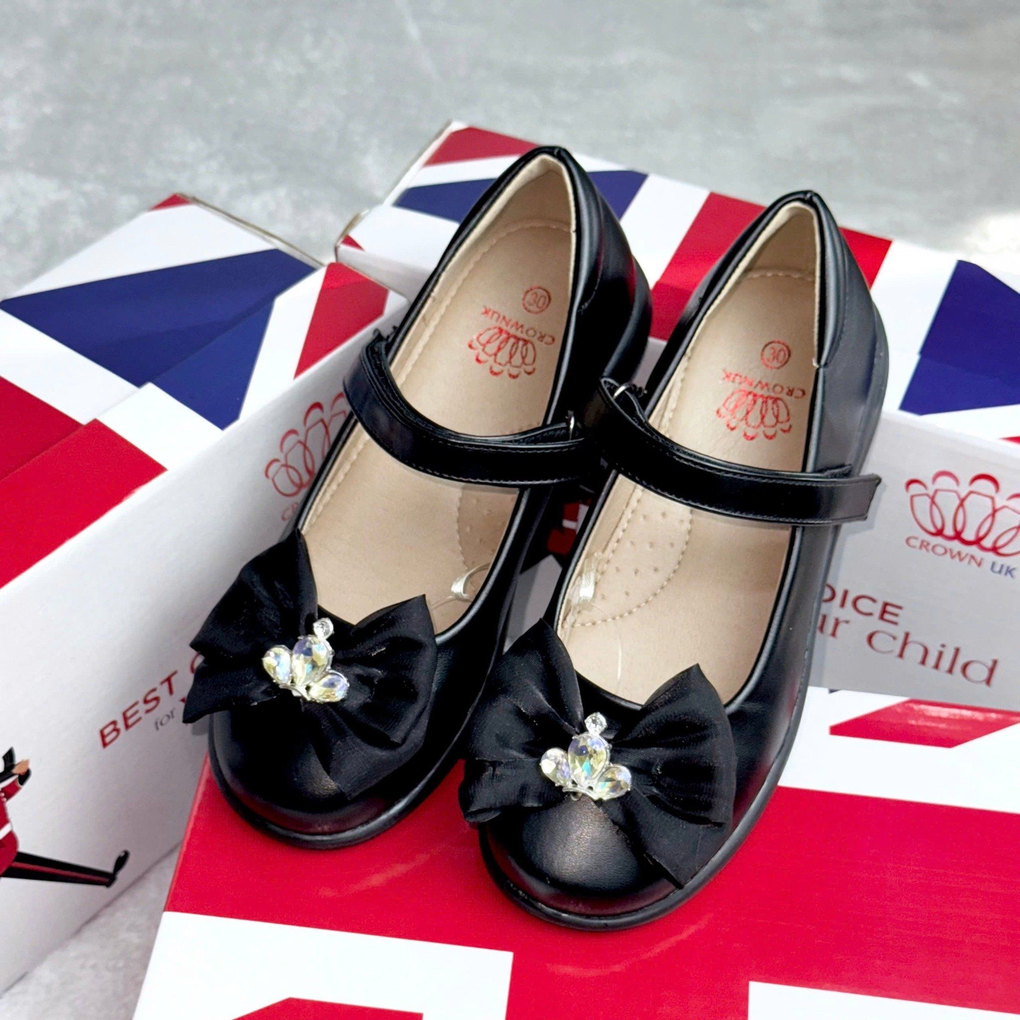 Giày Đi Học School Shoes Bé Gái Công Chúa Cao Cấp, Êm Nhẹ, Thời Trang | Crown Space CRUK3088